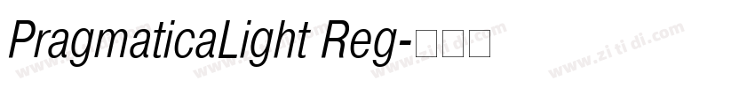 PragmaticaLight Reg字体转换